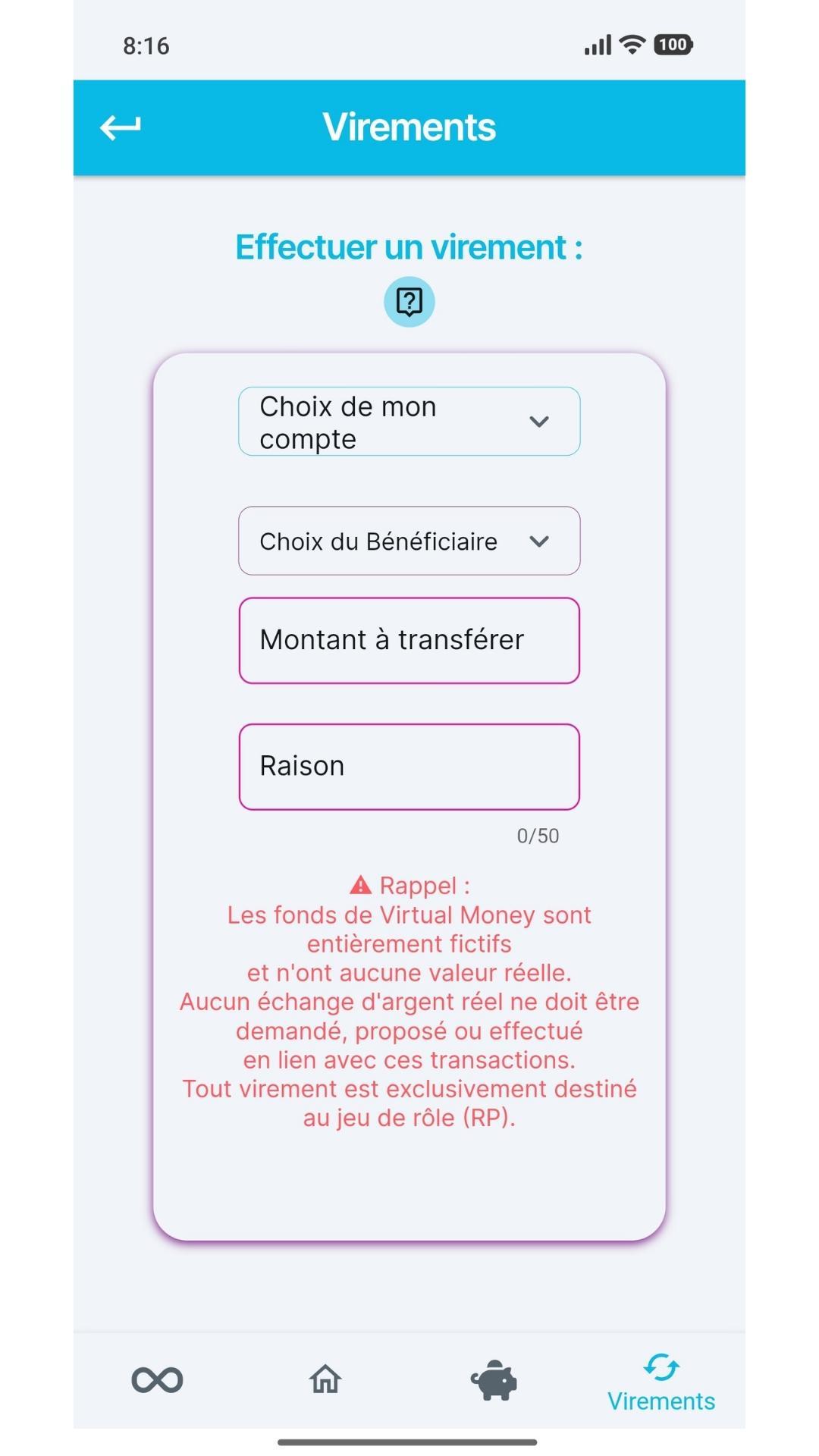 Virtual Money — Virements